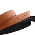Black Double Pin Vegan Leather Belt