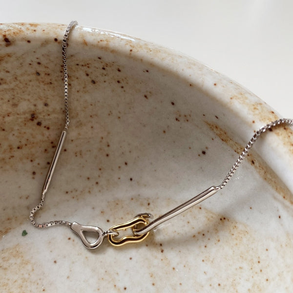Kiona Geomatric Sterling Silver Necklace