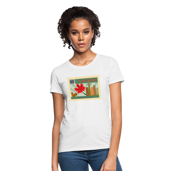 Toronto Canada Post Stamp Women's T-Shirt - white