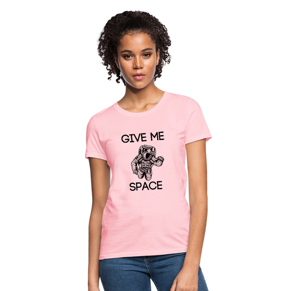 Give Me Space Graphic Women's T-Shirt - pink